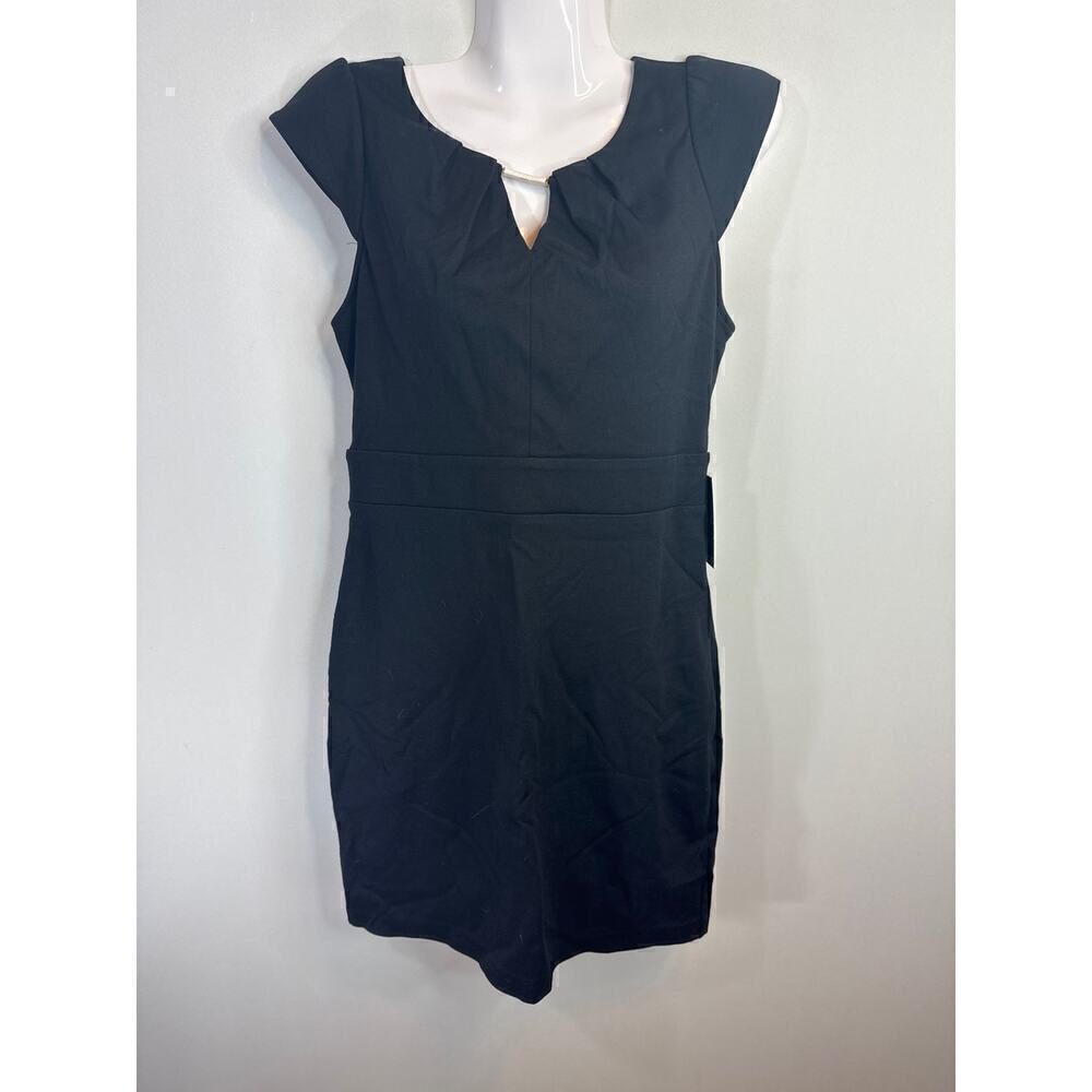 Express Black Cap Sleeve LBD Cocktail Mini Sheath Dress Size 6 NWT‎